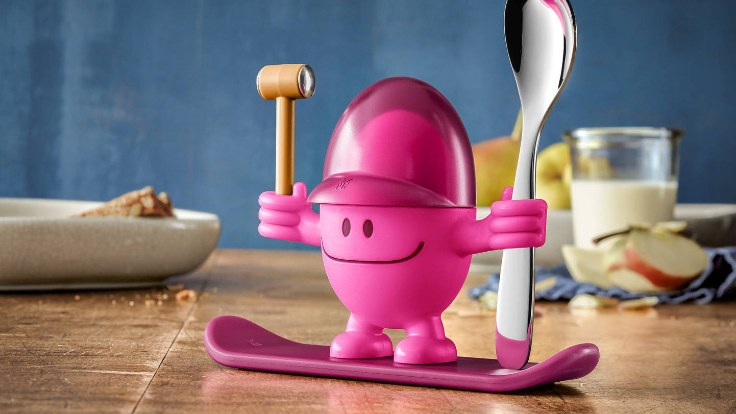 Brand image Egg cup set McEgg with spoon, pink 2-piece