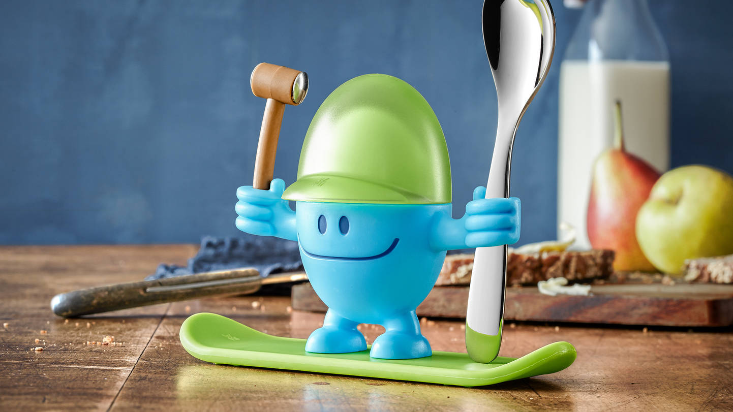 Brand image Egg cup set McEgg with spoon, blue 2-piece