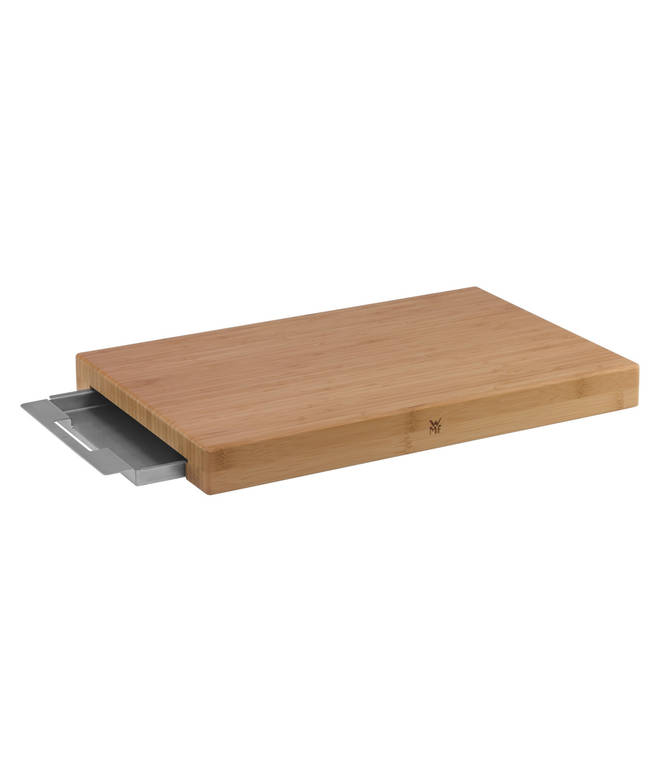 A real beauty: <br>Cutting board with bowl, oiled oak, 36 x 26 cm.