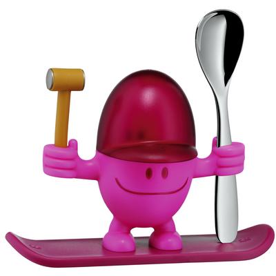 Egg cup set McEgg with spoon, pink 2-piece