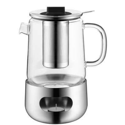Tea pot with strainer & rechaud SensiTea